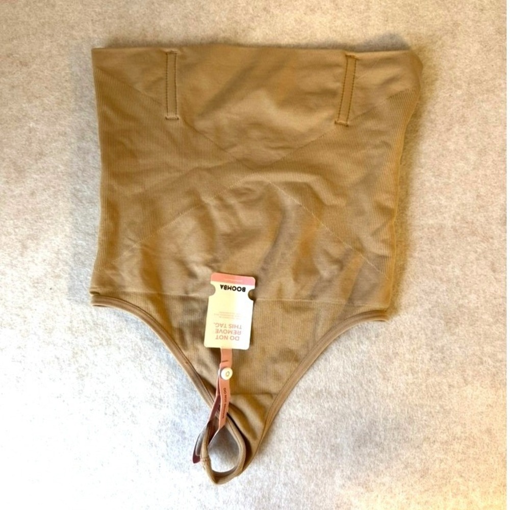 BOOMBA High Waist Thong Shapewear Beige‎ Seamless Compression L/XL NEW